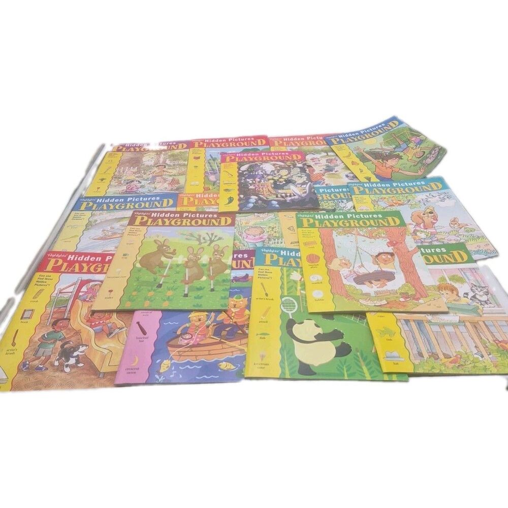 Lot of Highlights Hidden Pictures Playground Kids Activity Books Vintage Puzzles